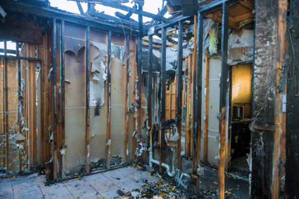 Professional Fire Damage Repair technician working in Roosevelt, NJ